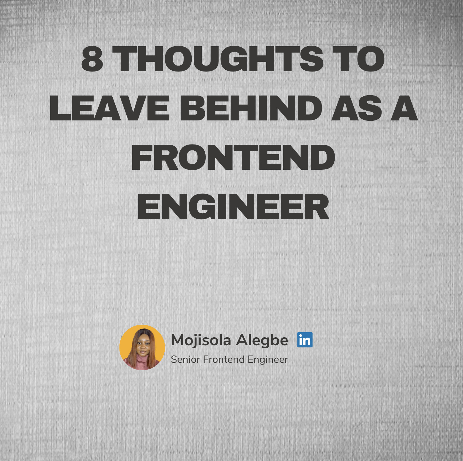 New to Frontend Engineering? 8 things to stop...